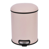 5L Bin de basura redonda de basura redonda de acero galvanizado para basura de la oficina de residuos de cocina puede colorido cubierta de polvo de pedal de pie de cierre silencioso