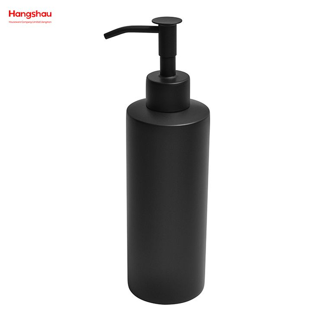 Dispensador completo de botellas de loción para baño de acero inoxidable, bomba de espuma, botella de jabón, accesorios de baño, juego de lujo, pulverización de laca negra cepillada y mate