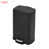 Cubo de basura de acero inoxidable de 30L para cocina, cubo de basura para oficina, Pedal de pie de cierre silencioso Rectangular colorido personalizado 