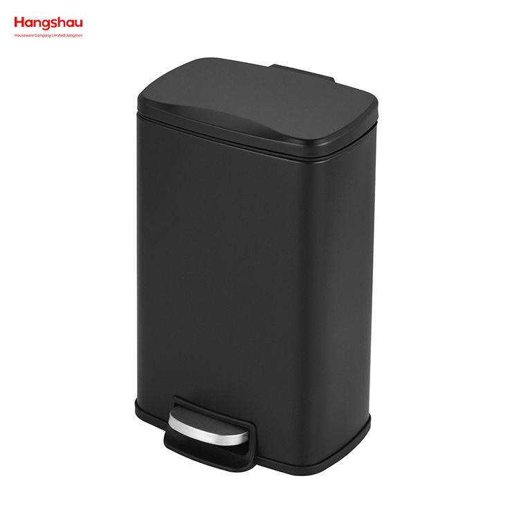 Cubo de basura de acero inoxidable de 30L para cocina, cubo de basura para oficina, Pedal de pie de cierre silencioso Rectangular colorido personalizado 
