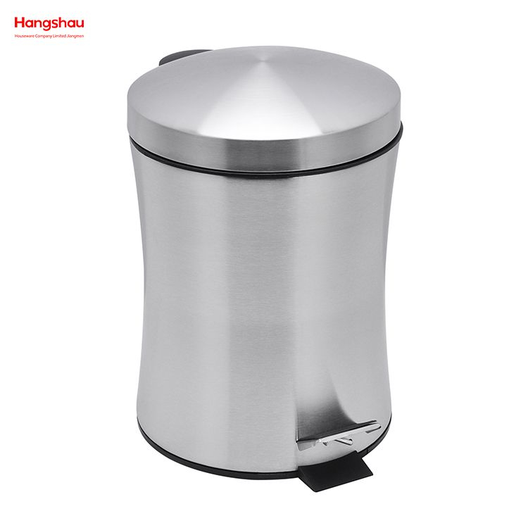 5L Uso en Oficina y Cocina Contenedores de Basura Género Cubo de Basura Bote de Basura Cubo Interior de baño doméstico de Acero Inoxidable Contenedor de Basura con Pedal de Paso para 