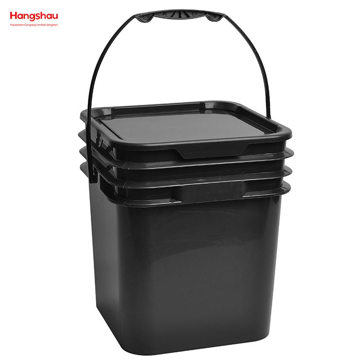 Cubo de agua para barbacoa para acampar al aire libre, cubo portátil, cubo de almacenamiento cuadrado de hierro, juego de playa, cubo de almacenamiento cuadrado de plástico, juegos de 3 piezas Cubo de carbón para barbacoa