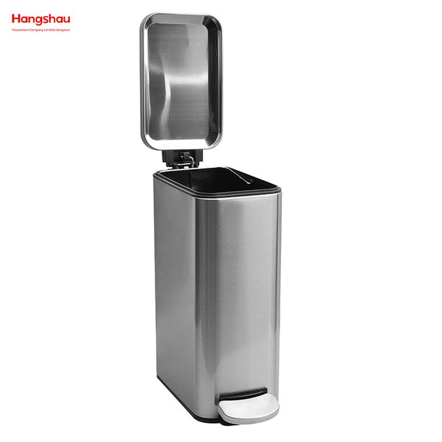 Bote De Basura Con Pedal Rectangular De Acero Inoxidable De 8L Bote De Basura Para Hotel Bote De Basura Con Pedal De Acero Inoxidable Con Bote De Basura Basura Para Cocina Bote De Basura De Oficina De Hotel