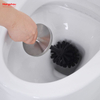 Escobilla de baño de pie de Metal con soporte, juego de limpieza de cepillo de plástico, inodoro de baño mate de acero inoxidable 