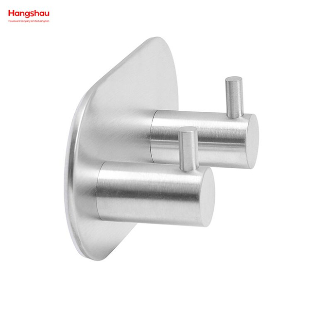 Gancho adhesivo de acero inoxidable, gancho adhesivo para colgar en la pared con cinta adhesiva doble, ganchos para toallas, ganchos de Metal para baño para pared 