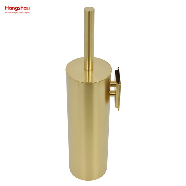 Pulverización de laca dorada Batio de acero inoxidable para el baño de acero inoxidable 304 Soporte de cepillo para el inodoro montado en la pared