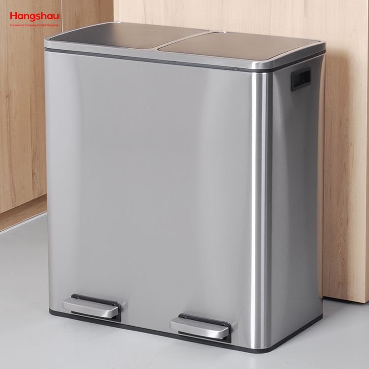 60L Residuos Cafetería Clasificación Contenedores De Basura Sellado Y Prevención De Olores Acero Inoxidable Protección Del Medio Ambiente Clasificación Bote De Basura Clasificación De Basura De Cocina