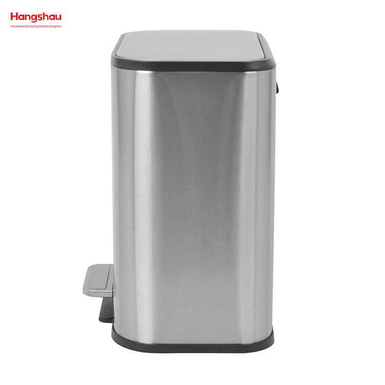 Bote de basura doble de gran capacidad para hotel de 5l, cubo de basura de acero inoxidable, cubo de basura con pedal de metal impreso personalizado
