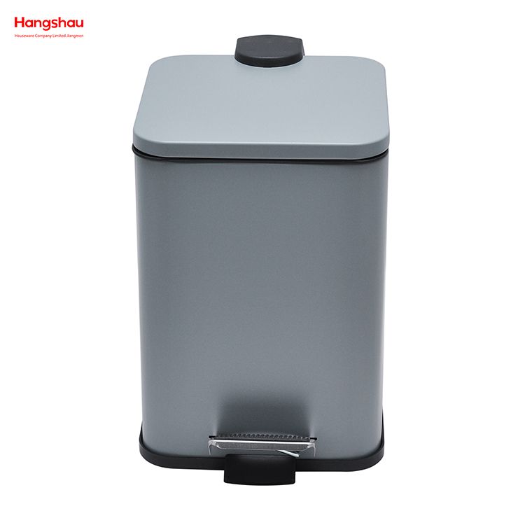 Bote de basura para baño cuadrado de 5L, cubo de basura de estilo moderno, cubo de basura con recubrimiento en polvo de metal, cubo de basura con Pedal para el hogar, cubos de basura para cubo de basura interior 