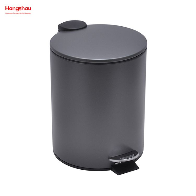Cubo de basura con Pedal para el hogar con recubrimiento en polvo de 5L, cubo de basura de Metal para baño, cubo de basura para interior, cubo de basura de estilo moderno, cubos de basura