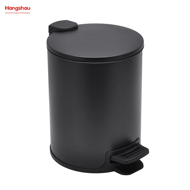 Cubo de basura para baño de 5L, cubo de basura de estilo moderno de Metal, cubo de basura con recubrimiento en polvo, cubo de basura con Pedal para el hogar, cubos de basura para interior 