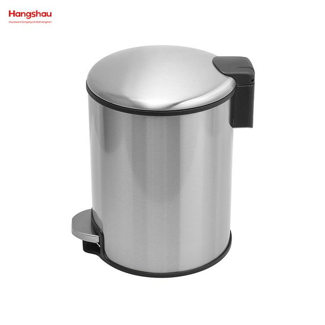 Cubo de basura con cubo interior para baño doméstico, habitación de hotel de 5L con cierre suave, con pedal para uso en oficina y cocina, cubos de basura, cubo de basura