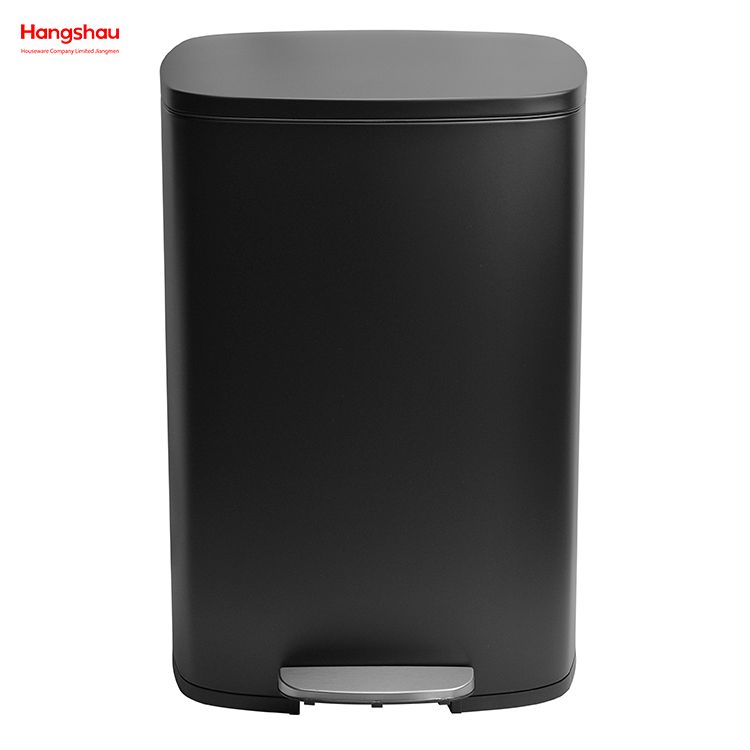 50L Vestíbulo de oficina Acero inoxidable para cocina Bote de basura Bote de basura Bote de basura Hoteles Cafetería Cubo de basura con pedal rectangular colorido personalizado Gran capacidad 