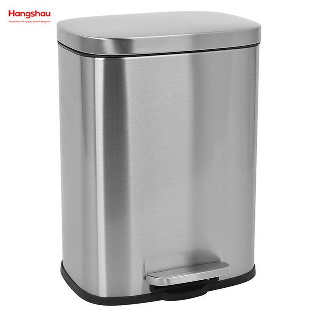 Contenedores de basura con pedal de acero inoxidable 12l para bote de basura con pedal de baño de hotel