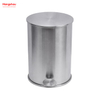 Contenedor de basura con pedal redondo de acero inoxidable de 10 l con pedal para baño Bote de basura de metal Bote de basura Contenedores de polvo Contenedor de basura con pedal para el hogar para bote de basura interior Pedal 
