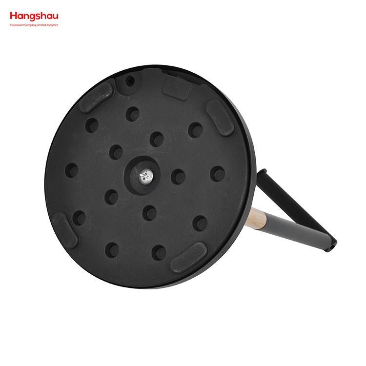 Soporte para pañuelos en forma de 7 con Base redonda de hierro, nuevo diseño, soporte para pañuelos segmentado de bambú y Metal