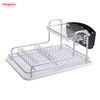 Soporte de aluminio de doble cubierta para cocina, estante para platos, portavasos, estante para platos de aleación, organizador para fregadero, bandeja de secado de Metal