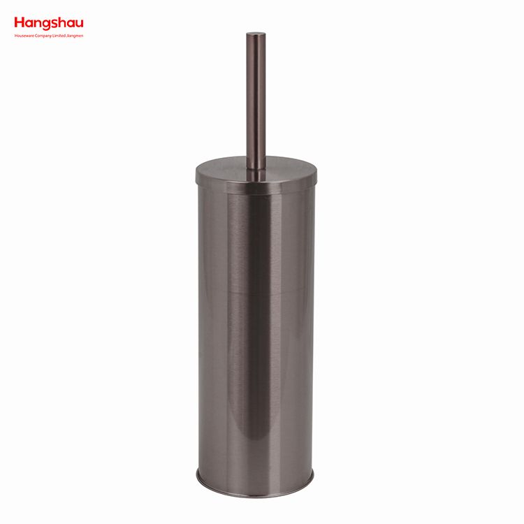 Escobilla de baño de pie de Metal con soporte, juego de limpieza de cepillo de plástico, inodoro de baño mate de acero inoxidable 