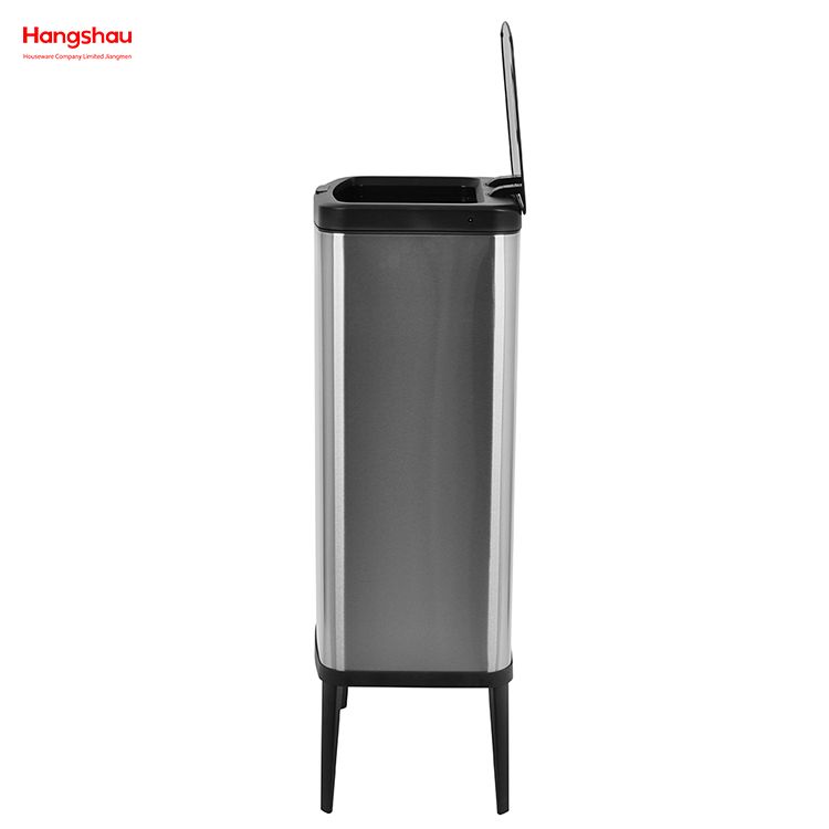Cubo de basura de cocina inteligente de acero inoxidable, 55L, cubo de basura de inducción, Sensor automático, cubo de basura de plástico 