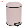 5L Bin de basura redonda de basura redonda de acero galvanizado para basura de la oficina de residuos de cocina puede colorido cubierta de polvo de pedal de pie de cierre silencioso