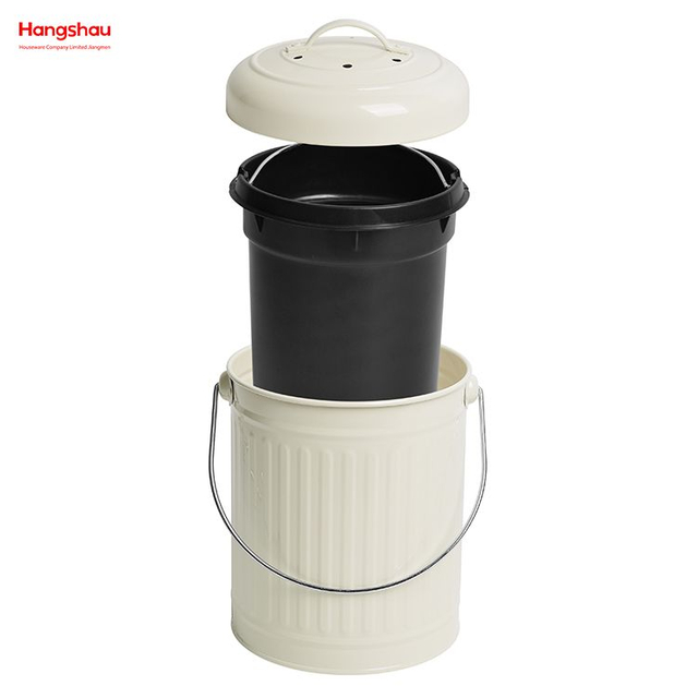 Contenedor de abono para residuos de alimentos, mesa de encimera, contenedor de basura, contenedor de abono sin olor, contenedor de abono para cocina de acero inoxidable