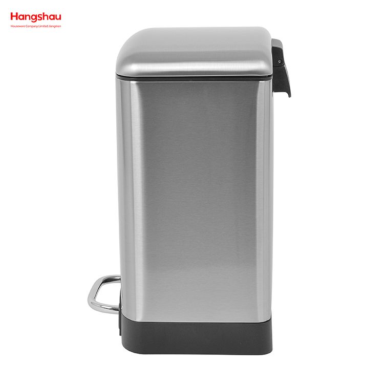Papelera nórdica de acero inoxidable para el hogar, 6L, para Hotel, baño, papelera de Metal, papelera con Pedal, papeleras de reciclaje