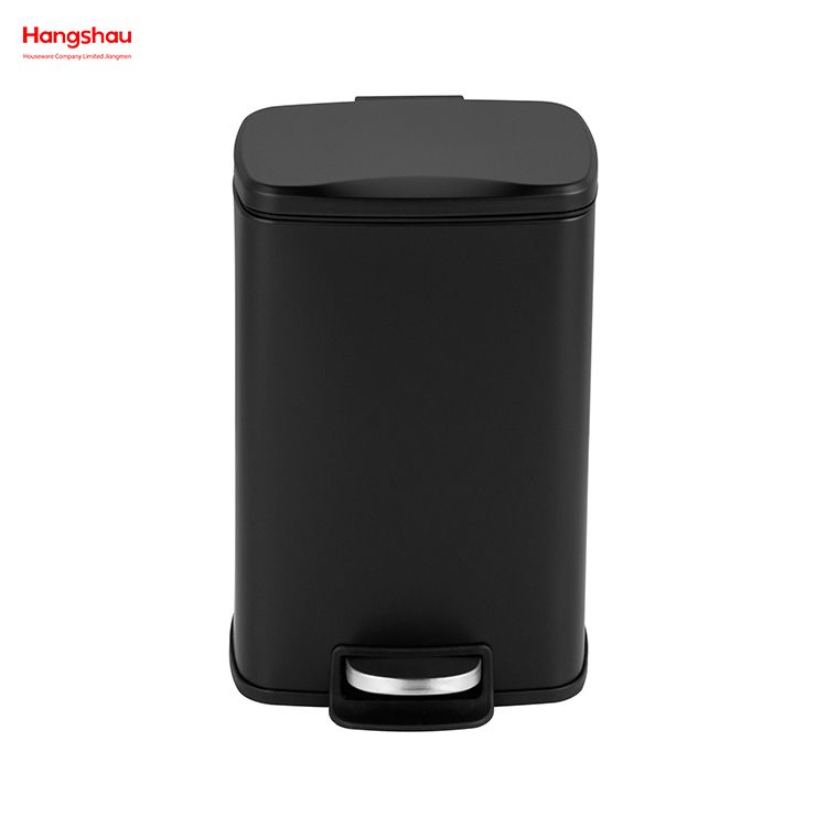 Cubo de basura de acero inoxidable de 30L para cocina, cubo de basura para oficina, Pedal de pie de cierre silencioso Rectangular colorido personalizado 