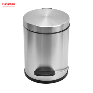 Bote de basura de metal para baño con diseño de patente de 5L, recubrimiento en polvo, cubo de basura de estilo moderno, cubos de basura, cubo de basura con pedal para el hogar, cubo de basura para interior, pedal 
