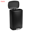 50L Vestíbulo de oficina Acero inoxidable para cocina Bote de basura Bote de basura Bote de basura Hoteles Cafetería Cubo de basura con pedal rectangular colorido personalizado Gran capacidad 