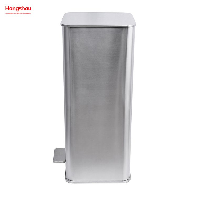 Cubo de basura de estilo moderno de metal de acero inoxidable de 30 litros, cubo de basura de cocina, cubos de basura domésticos para cubo de basura interior, cubo de basura con pedal con recubrimiento en polvo, cubo de basura para baño 