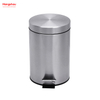Cubo de basura con pedal redondo de acero inoxidable de 3 litros, cubo interior para baño doméstico, cubo de basura con pedal para uso en oficina y cocina, cubos de basura, cubo de basura