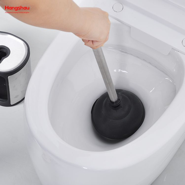 Juego económico de escobilla y émbolo para inodoro, combinado de acero inoxidable, mate, para baño, escobilla de inodoro de metal con soporte, juego de limpieza de cepillo de plástico