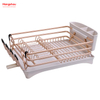  Estante para platos de aleación de aluminio sobre el organizador del fregadero Soporte de cocina Estante para platos Estante para platos para encimera Portavasos Secado de metal Estante para bandejas para platos de plástico 