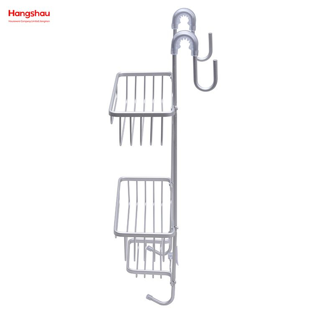 Colgador de aluminio para baño, cesta colgante montada en la pared de 3 capas, accesorios de baño montados en la pared, carrito de ducha en estante de baño de aluminio, antioxidante y duradero