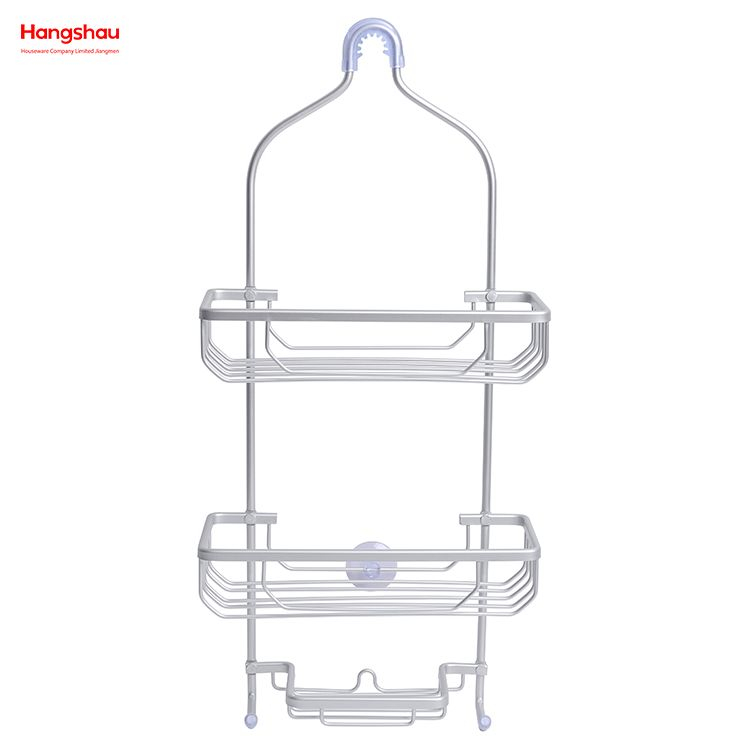 Accesorios de baño Carrito de ducha en aluminio Estante de baño Antióxido Durable Baño Percha de aluminio Montado en la pared Cesta colgante Montado en la pared 