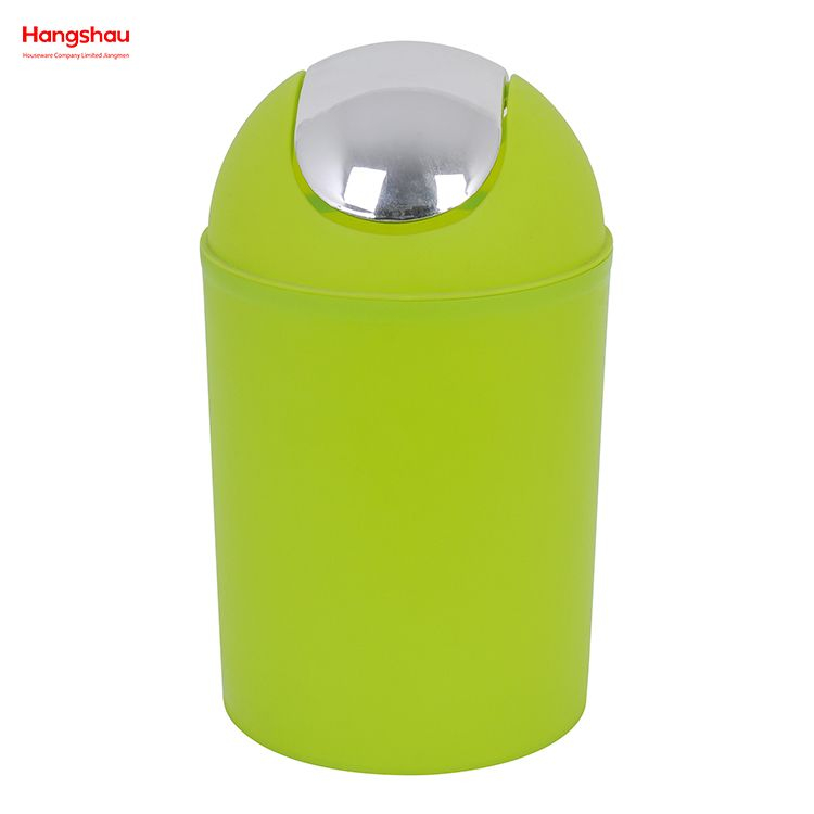 5L Plastic Round Swing-Top Tash CAN Trash CAY CAN Pushor Pushor Ball Ball-Top Bash CAN