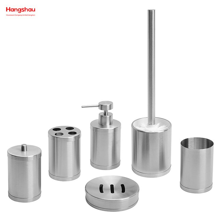 Juego de baño completo de acero inoxidable, accesorios de baño, dispensador de botella de loción de baño de lujo, bomba de espuma, botella de jabón, juego de accesorios de baño