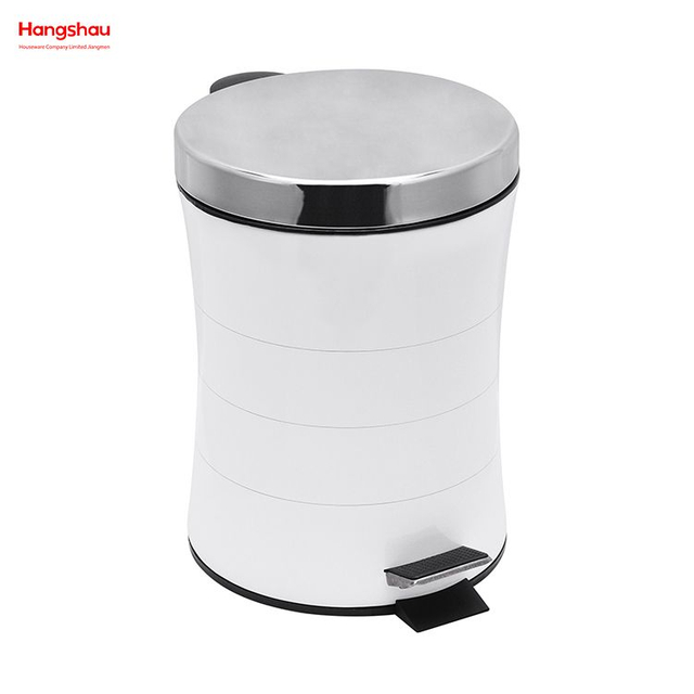 Cubo de basura con Pedal para el hogar, bote de basura de Metal con revestimiento en polvo para baño de 5L, cubo de basura para interior, cubo de basura de estilo moderno, cubos de basura