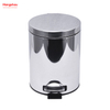 Contenedores de basura de cocina pulidos de 5L, cubo de basura de acero inoxidable para el hogar con Pedal redondo pulido para espejo de baño