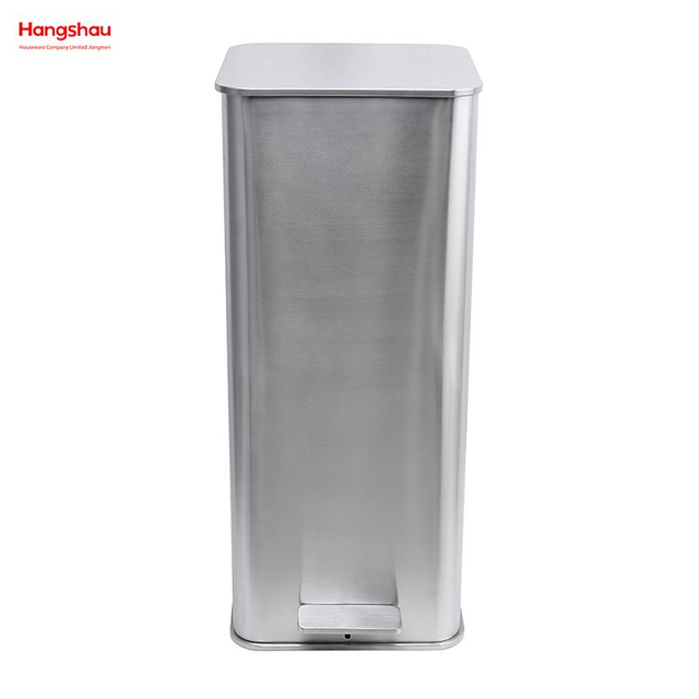 Cubo de basura de estilo moderno de metal de acero inoxidable de 30 litros, cubo de basura de cocina, cubos de basura domésticos para cubo de basura interior, cubo de basura con pedal con recubrimiento en polvo, cubo de basura para baño 