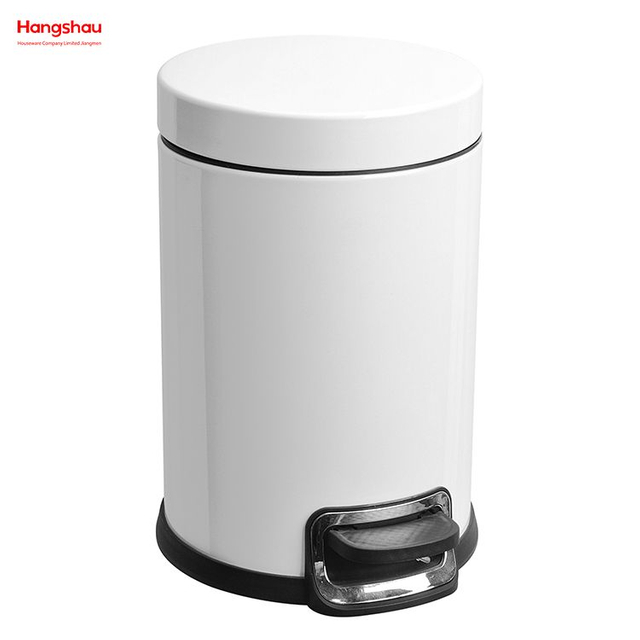 Diseño patentado Contenedor de pedal redondo de 3L Contenedor de basura con pedal de oficina para bote de basura interior Bote de basura pequeño Dormitorio Hogar Contenedores de polvo con pedal de plástico Baño Bote de basura simple 