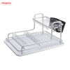 Soporte de aluminio de doble cubierta para cocina, estante para platos, portavasos, estante para platos de aleación, organizador para fregadero, bandeja de secado de Metal