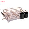  Estante para platos de aleación de aluminio sobre el organizador del fregadero Soporte de cocina Estante para platos Estante para platos para encimera Portavasos Secado de metal Estante para bandejas para platos de plástico 