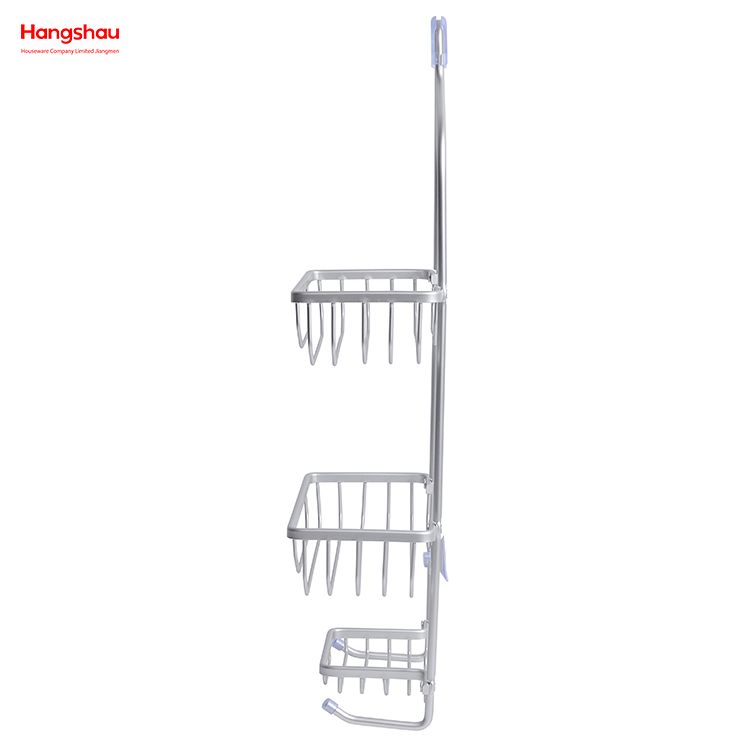 Accesorios de baño Carrito de ducha en aluminio Estante de baño Antióxido Durable Baño Percha de aluminio Montado en la pared Cesta colgante Montado en la pared 