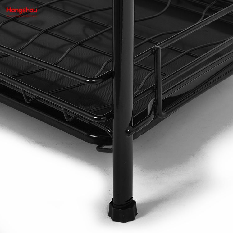 Plato de plato de tres niveles de tres niveles plato de lavabo gabinete de almacenamiento gabinete de plato de pie de cocina almacenamiento de utensilios de cocina