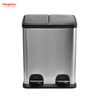 30L Cafetería Clasificación Contenedores De Basura Cocina Clasificación De Basura Residuos Exterior Acero Inoxidable Protección Del Medio Ambiente Clasificación Bote De Basura