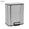 Bote de basura doble de gran capacidad para hotel de 5l, cubo de basura de acero inoxidable, cubo de basura con pedal de metal impreso personalizado