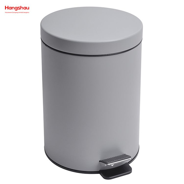 Cubo de basura con Pedal para el hogar, cubo de basura para interior, cubo de basura para baño, estilo moderno, recubrimiento en polvo de Metal, 5L