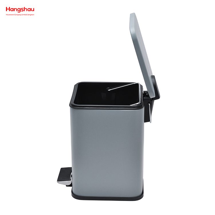 Bote de basura para baño cuadrado de 5L, cubo de basura de estilo moderno, cubo de basura con recubrimiento en polvo de metal, cubo de basura con Pedal para el hogar, cubos de basura para cubo de basura interior 