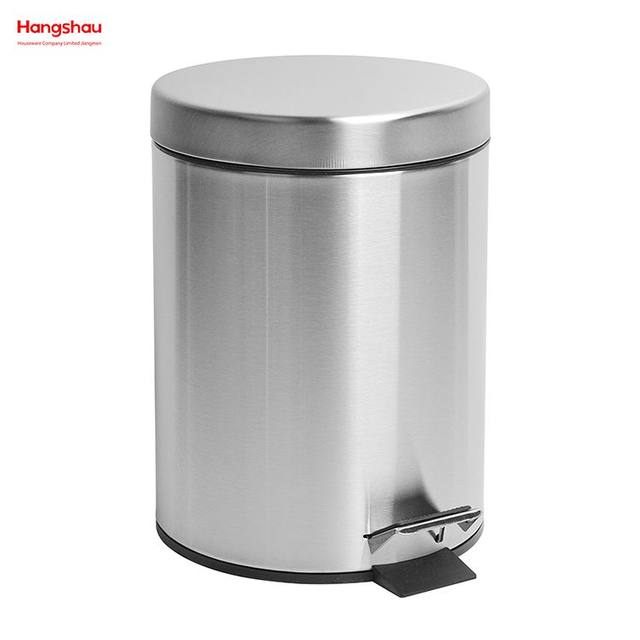 Contenedores de basura de baño de 3L con tapas Contenedor de pedal pequeño para inodoro Baño Bote de basura de basura de acero inoxidable con cubo interior extraíble Hogar